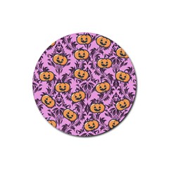 Pink Jacks Rubber Coaster (round) by InPlainSightStyle
