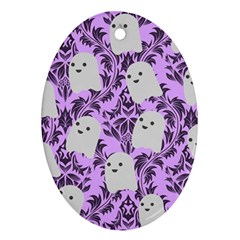 Purple Ghosts Ornament (oval) by InPlainSightStyle