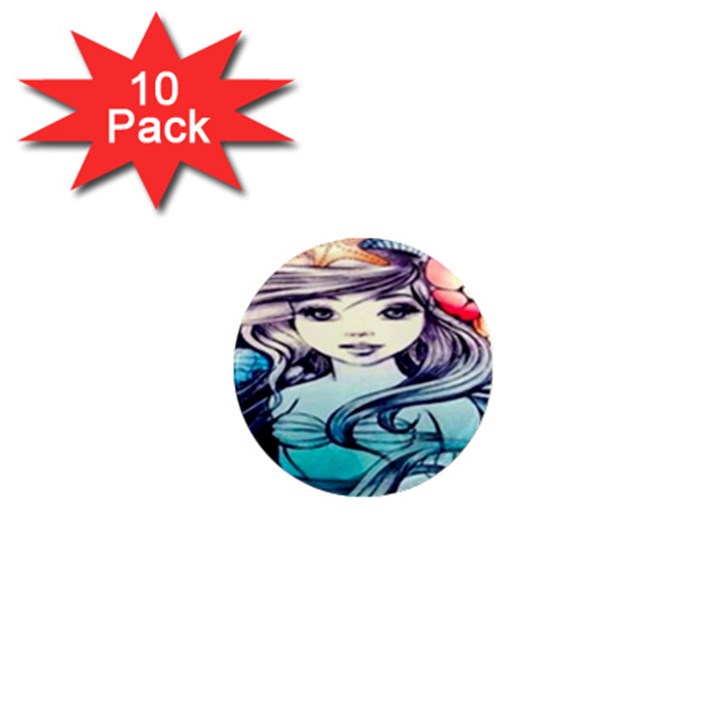 Beautifull Ariel Little Mermaid  Painting 1  Mini Magnet (10 pack) 