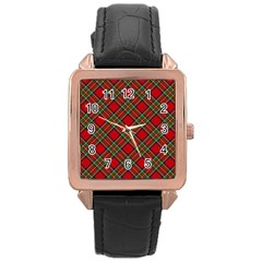 Royal Stewart Tartan Rose Gold Leather Watch  by sifis