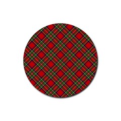 Royal Stewart Tartan Rubber Coaster (round) by sifis