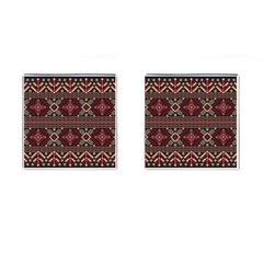 Ukrainian-folk-seamless-pattern-ornament Cufflinks (square) by Wegoenart