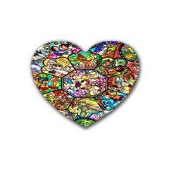 Character Disney Stained Rubber Coaster (heart)