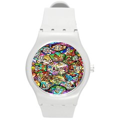 Character Disney Stained Round Plastic Sport Watch (m) by artworkshop