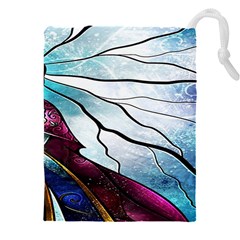 Anna Disney Frozen Stained Glass Drawstring Pouch (4xl) by artworkshop