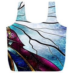 Anna Disney Frozen Stained Glass Full Print Recycle Bag (xxxl) by artworkshop