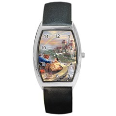 Beauty And The Beast Castle Barrel Style Metal Watch by artworkshop