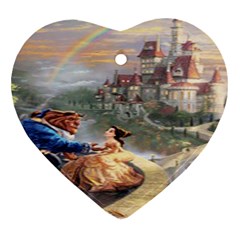 Beauty And The Beast Castle Ornament (heart) by artworkshop