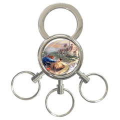 Beauty And The Beast Castle 3-ring Key Chain by artworkshop