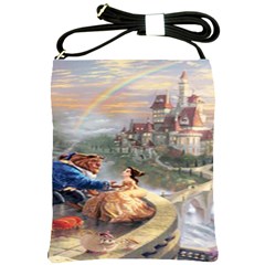 Beauty And The Beast Castle Shoulder Sling Bag by artworkshop