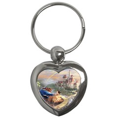 Beauty And The Beast Castle Key Chain (heart) by artworkshop