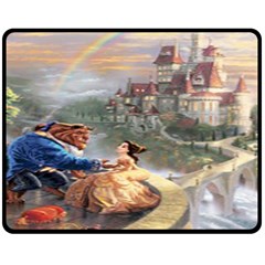 Beauty And The Beast Castle Fleece Blanket (medium) 