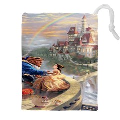 Beauty And The Beast Castle Drawstring Pouch (4xl) by artworkshop