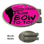 Bow To Toe Cheer Money Clips (Oval)  Front