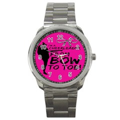 Bow To Toe Cheer Sport Metal Watch