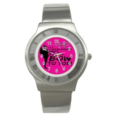 Bow To Toe Cheer Stainless Steel Watch