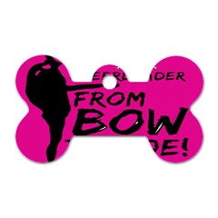 Bow To Toe Cheer Dog Tag Bone (two Sides) by artworkshop