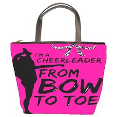 Bow To Toe Cheer Bucket Bag by artworkshop