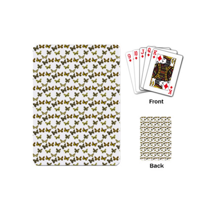 Moths Photos Motif Pattern Playing Cards Single Design (Mini)