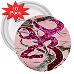 Browning Deer Glitter 3  Buttons (10 pack)  Front