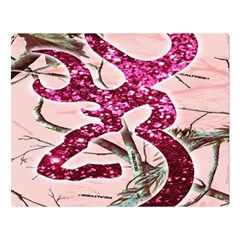 Browning Deer Glitter Double Sided Flano Blanket (large)  by artworkshop