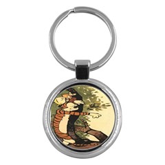 Calvin And Hobbes Key Chain (round) by artworkshop