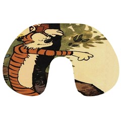 Calvin And Hobbes Travel Neck Pillow by artworkshop