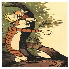Calvin And Hobbes Wooden Puzzle Square by artworkshop