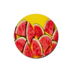 Watermelon Rubber Coaster (round) by artworkshop