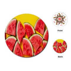 Watermelon Playing Cards Single Design (round) by artworkshop