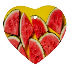 Watermelon Heart Ornament (two Sides)