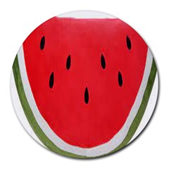 Watermelon Pillow Fluffy Round Mousepads by artworkshop