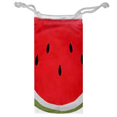 Watermelon Pillow Fluffy Jewelry Bag by artworkshop