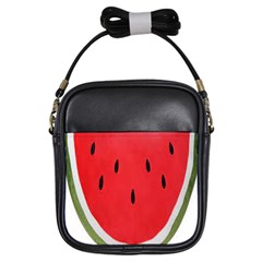 Watermelon Pillow Fluffy Girls Sling Bag by artworkshop