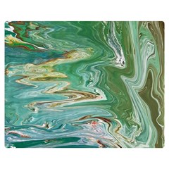 Emerald Patterns Double Sided Flano Blanket (medium)  by kaleidomarblingart