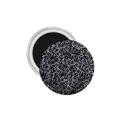 Dark Black And White Floral Pattern 1 75  Magnets by dflcprintsclothing