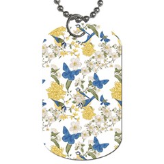 Birds Pattern Dog Tag (two Sides)