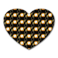 Flowers Pattern Heart Mousepads by Sparkle