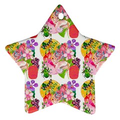 Bunch Of Flowers Star Ornament (two Sides) by Sparkle