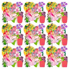 Bunch Of Flowers Wooden Puzzle Square by Sparkle