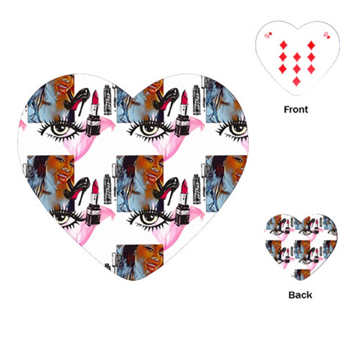 Modern Art Playing Cards Single Design (Heart)