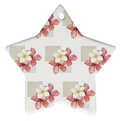 Floral Star Ornament (two Sides) by Sparkle