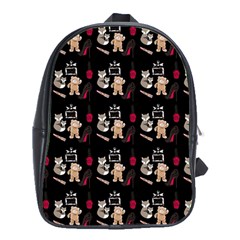 Cat Pattern School Bag (xl) by Sparkle