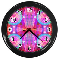 Pink Diamond Wall Clock (black) by Thespacecampers