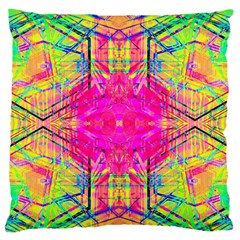 Kaleidoscopic Fun Standard Flano Cushion Case (one Side) by Thespacecampers
