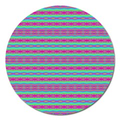 Teal Twists Magnet 5  (round) by Thespacecampers