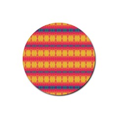 Tranquil Peaches Rubber Round Coaster (4 Pack) by Thespacecampers