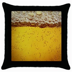 Beer-bubbles-jeremy-hudson Throw Pillow Case (black) by nate14shop