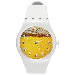Beer-bubbles-jeremy-hudson Round Plastic Sport Watch (m) by nate14shop