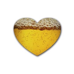 Beer-bubbles-jeremy-hudson Rubber Coaster (heart)